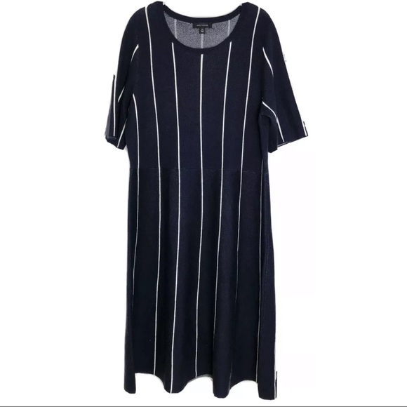 Ann Taylor Dresses & Skirts - Ann Taylor Striped Flared Knit Sweater Dress Wool